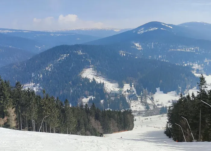 Enjoyharrachov - Atraktivni Slunny Klimatizovany 24 V Centru Harrachova Se Saunou, Parkovanim, Wifi-wlan, Sat, Herni Konzoli, Netflix Zdarma A Moznosti Dobijeni Auta Jen 150m Od Lanovky