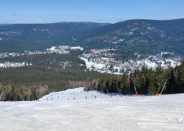 Διαμέρισμα Enjoyharrachov - Atraktivni Slunny Klimatizovany 24 V Centru Harrachova Se Saunou, Parkovanim, Wifi-wlan, Sat, Herni Konzoli, Netflix Zdarma A Moznosti Dobijeni Auta Jen 150m Od Lanovky